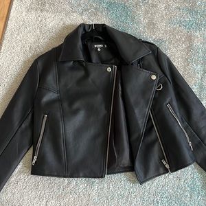 Black leather jacket